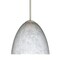 Besa Lighting Sasha Cord Pendant, Carrera, Satin Nickel Finish, 1x40W Candelabra 1BT-757219-SN - alternate 1